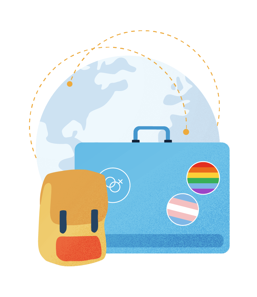 LGBTIQ+ migrants infographic